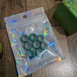 Roller Skate Axel Nuts green bling nwot 8mm